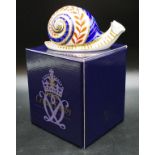 Royal Crown Derby Snail paperweight