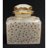 Antique French glass lidded toiletry jar