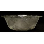 Lalique 'Quail' crystal bowl