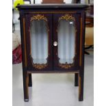 19th century ebonised vitrine