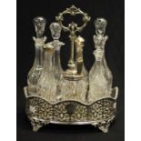 Good early Victorian eight piece condiment set