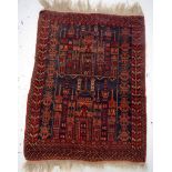 Vintage hand made Middle Eastern wool rug