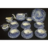 Twenty three piece Copeland Spode "Italian" teaset