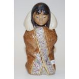 Lladro arctic winter kneeling Eskimo girl figurine