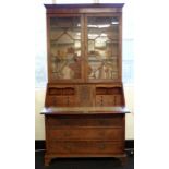 Georgian mahogany bureau bookcase