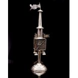 19th C. Continental silver Judiaca spice tower