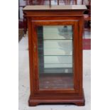 Antique style mirror back display cabinet