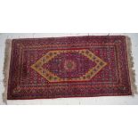 Vintage fine weave multi colour wool rug