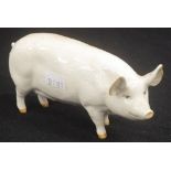 Beswick Queen pig figurine by CH Wall