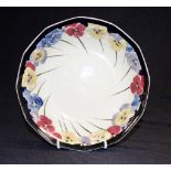 Royal Doulton "Pansy" hexagonal serving bowl