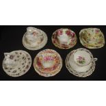 Six Royal Albert teacup trios