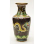 Chinese cloisonne table vase