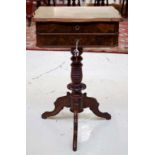 Walnut pedestal work table