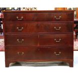Georgian mahogany serpentine chest of drawers