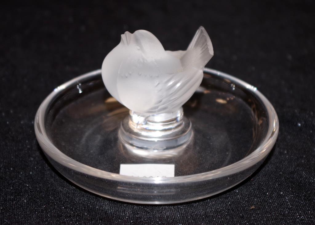 Lalique France glass bird dish