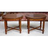 Two antique style lamp tables