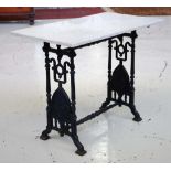 Cast iron and marble table