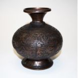 Victorian Arts and Craft bronze vase