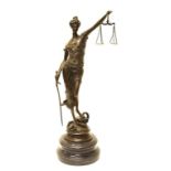 Vintage bronze 'Justice' figure