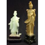 Two Chinese figures on stands