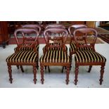 Set of 6 mahogany balloon back chairs