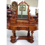 Victorian walnut dressing table