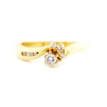 Diamond and 18ct yellow gold ring