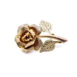 9ct rose gold flower brooch