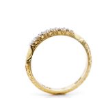 Five stone diamond and 18ct yellow gold ring