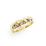 18ct yellow gold 'elephant" ring