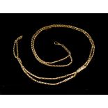 Victorian period 9ct yellow gold long guard chain