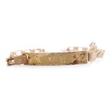 Art Deco period 14ct rose gold watch bracelet