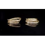 Diamond set 9ct yellow gold earrings