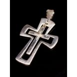 Swing silver cross pendant