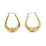 9ct yellow gold creole earring
