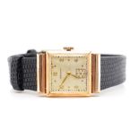 Longines 9ct rose gold tank watch