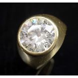 4.36ct Diamond and 18ct yellow gold ring