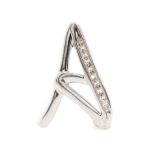 Diamond and 9ct white gold initial "A" pendant