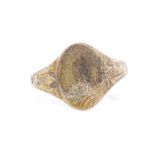 Australian art deco 9ct yellow gold signet ring