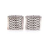 Scandinavian Modernist silver cufflinks