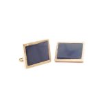 Vintage onyx and yellow gold cufflinks