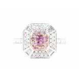 0.23ct Pink diamond ring