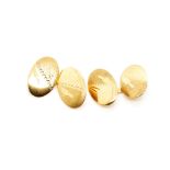 18ct yellow gold oval cufflinks