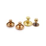 Four antique gold dress studs