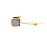 Opal and yellow gold tie tack