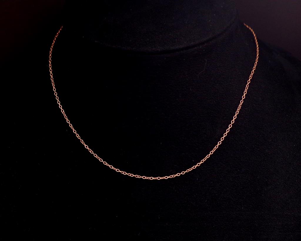 Rose 9ct gold fine chain - Image 3 of 4