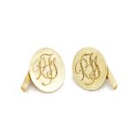 9ct yellow gold cufflinks