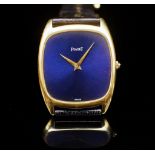 Vintage Piaget 18ct yellow gold tonneau watch