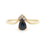 Spinel, diamond and 9ct yellow gold ring