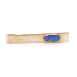 Opal and 9ct rose gold tie clip